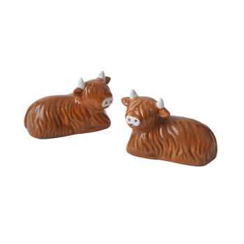 Bramble Farm Highland Cow Salt And Pepper Shakers, 3 of 5