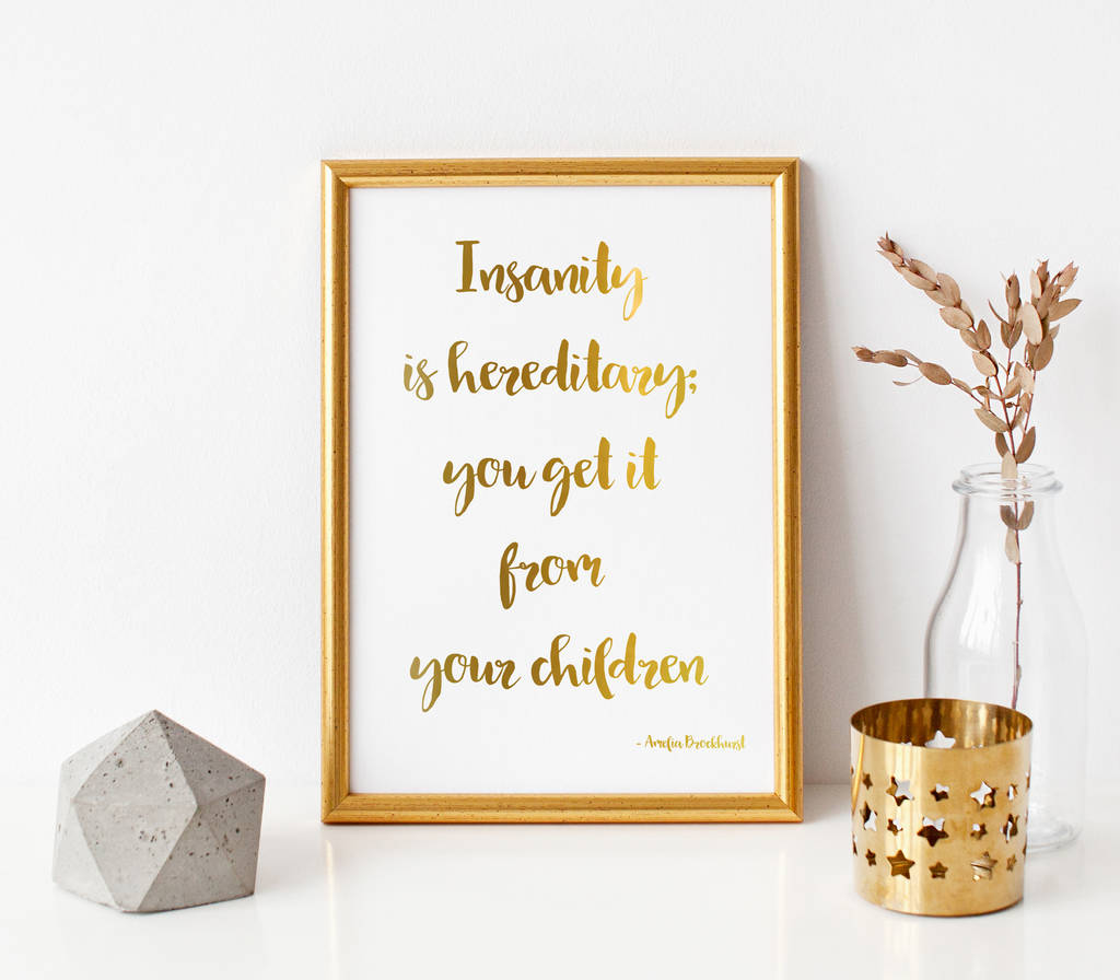 Personalised Favourite Quote Print With Gold Foiling By Lisa Marie ...