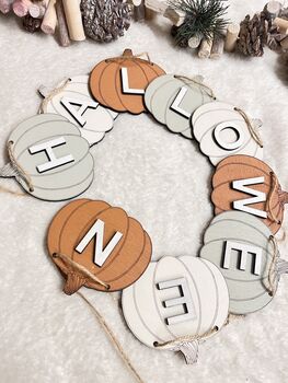 Halloween Bunting Garland Autumn Halloween Pumpkin Decoration Banner, 10 of 11