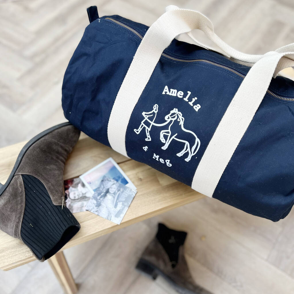 Horse Riding Gift, Personalised Duffle Bag