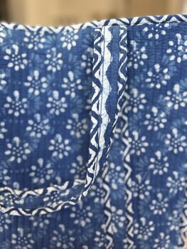Tote Bag, Beach Bag, Block Print Indian Handbag, Indigo, 3 of 11