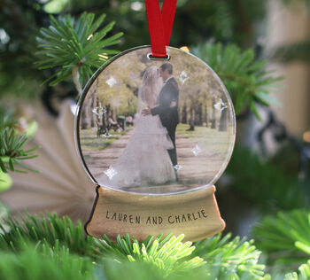 Snow Globe Photo Christmas Decoration, 8 of 9