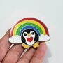 Epic Rainbow Penguin Hard Enamel Pin, thumbnail 8 of 11