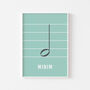 Minim Note Print | Music Theory Poster, thumbnail 6 of 10