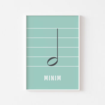 Minim Note Print | Music Theory Poster, 6 of 10