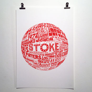 Stoke Football Club Typography Print, 2 of 8