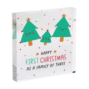 First Christmas Family Of Three Plaque Gift, 2 of 3