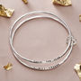 Personalised Double Bangle With Heart, thumbnail 5 of 7