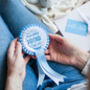 New Baby Boy Personalised Rosette, thumbnail 1 of 4