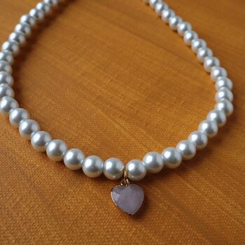 Glass Pearl Charm Necklace, 5 of 10
