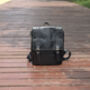 Black Genuine Leather Backpack With Straps Detail, thumbnail 2 of 5