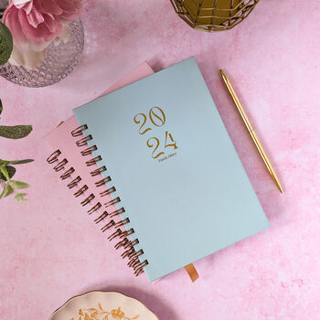 Personalised 2024 Weekly Diary| Planner| Mint Green, 12 of 12
