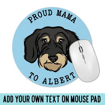 Wire Haired Dachshund Face Mouse Mat, 3 of 5