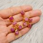 Raw Ruby Silver Earrings, thumbnail 1 of 8