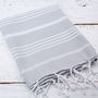 Pale Grey Hand Towel Tea Towel, thumbnail 1 of 4