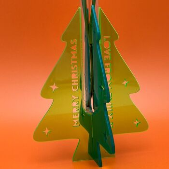Personalised Christmas Tree Shape Stem Vase, 2 of 2