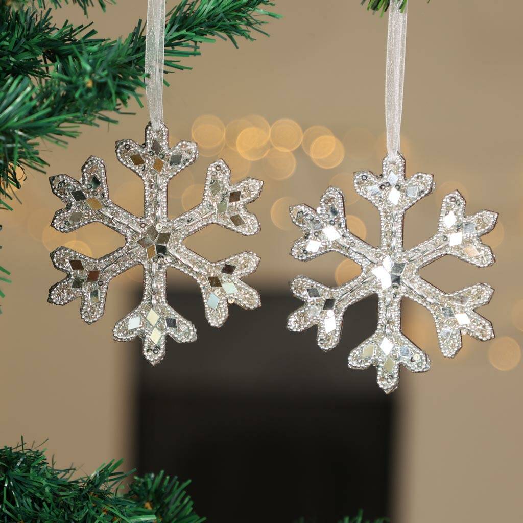 Handmade Snowflake White Christmas Tree Topper By Dibor