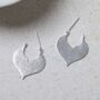 Sterling Silver Love Leaf Drop Earrings, thumbnail 4 of 7