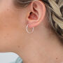 Sterling Silver Top Hinged Sleeper Style Hoop Earrings, thumbnail 5 of 12