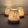Porcelain And Beech Tealight Lantern With Gingko Design, thumbnail 3 of 3