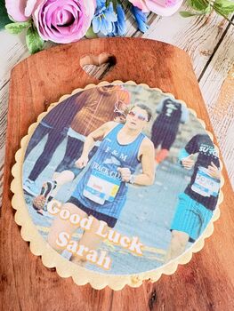 Personalised Marathon Photo Cookie – Runner Gift And Congratulations Biscuit, 6 of 8