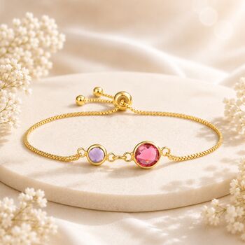Personalised Create Your Own Mother And Daughter Birthstones Bracelet, 4 of 12