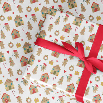 Gingerbread Christmas Wrapping Paper, 3 of 3