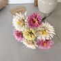 Handcrafted Wooden Pink And Cream Flower Bouquet, thumbnail 2 of 5