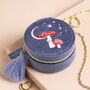 Moonrise Round Velvet Travel Jewellery Case, thumbnail 1 of 3