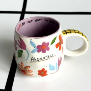 'Absolutely No Idea' Floral Ceramic Cup, 5 of 5
