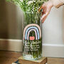 Personalised Teacher Rainbow Glass Flower Vase, thumbnail 1 of 3