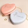 Personalised Birth Flower Heart Travel Jewellery Case, thumbnail 1 of 6