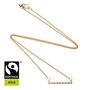 18ct Fairtrade Gold Bar Necklace With Diamonds, thumbnail 2 of 5