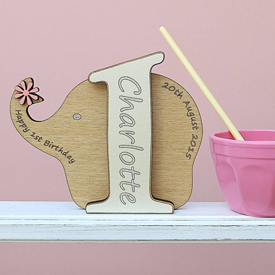 1st Birthday Elephant Card Keepsake By Neltempo Notonthehighstreet Com