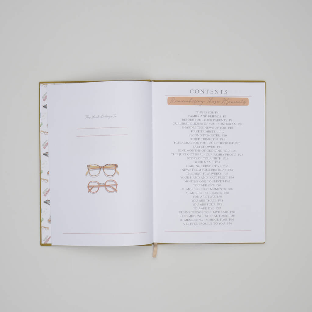 Pregnancy To Five Year Linen Baby Journal By Claude & Co