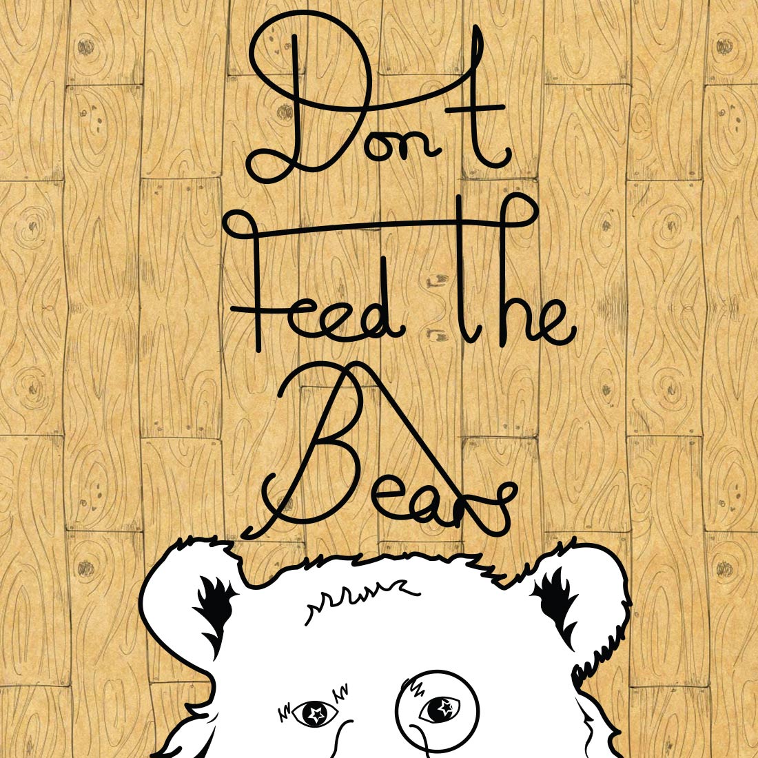 Don't feed the bears poster - Bassetshirt