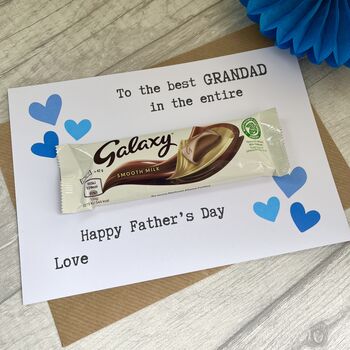 Happy Father's Day Grandad/Papa Galaxy Chocolate Card, 2 of 4