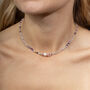 Green And Lilac Pearl Necklace, thumbnail 2 of 2
