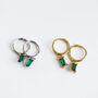 Sterling Silver Emerald Green Crystal Drop Earrings, thumbnail 4 of 9