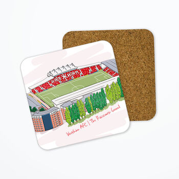 Personalised Wrexham Afc Coaster, Racecourse Ground, 3 of 3