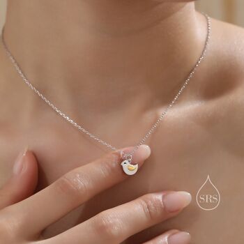 Sterling Silver Cute Little Wren Bird Pendant Necklace, 2 of 12