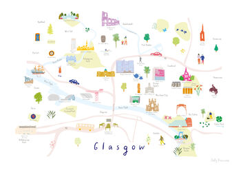 Map Of Glasgow Art Print, 2 of 3