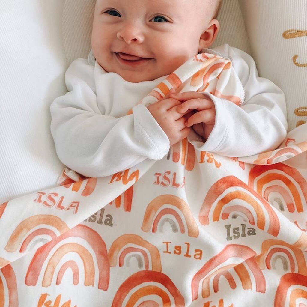 personalised baby swaddle wrap
