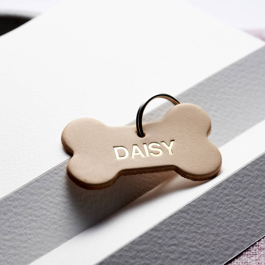 Personalised Leather Dog Name Tag By Posh Totty Designs Creates ...