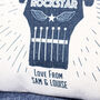 Personalised Rockstar Dad Guitar Cushion For The Home, thumbnail 3 of 3