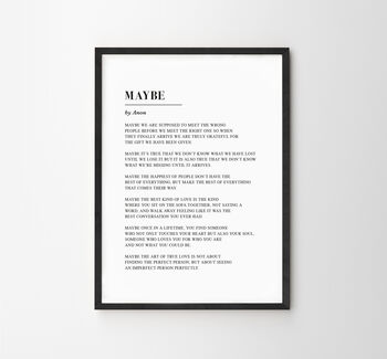 Maybe Poem Personalised Wedding Print, 6 of 11