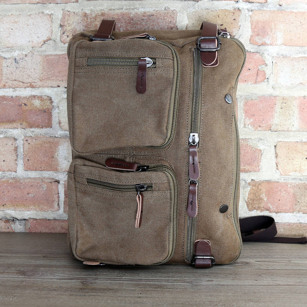 personalised multipurpose laptop backpack/holdall bag by duncan stewart