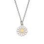 Daisy Pendant In Silver And 18ct Gold, thumbnail 2 of 5
