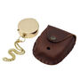 Personalised Brass Compass With Dark Leather Case, thumbnail 3 of 7