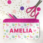Personalised Pencil Case With Tropical Flamingo Design, thumbnail 1 of 9